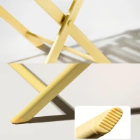 3-Piece Patio Bistro Set with Foldable Round Table and Chairs, Scratch and Rust Resistant, Yellow(m-9)