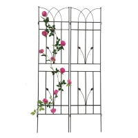 4 Pack Metal Garden Trellis with Rustproof Feature, for Climbing Plant Support, Easy Assembly, Brown(m-8)
