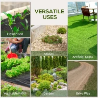 Outsunny 3ft x 300ft Weed Barrier, Landscape Fabric, for Greenhouse Yard Garden Weed Control, Heavy-Duty & Easy Setup, 2oz(m-7)