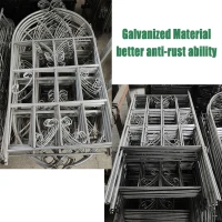 2 Pack Rustproof Garden Trellis with Powder-Coated Finish Galvanized Tube, Easy Assembled Metal Climbing Plant Support, 40" L x 71" H, Black(m-5)