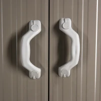 Outsunny 8.5' x 5.5' Metal Garden Storage Shed, Outdoor Tool Storage House with Lockable Door, Vents, Sloped Roof, Light Grey(m-10)