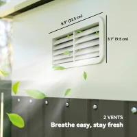 Outsunny 11' x 9' Metal Outdoor Storage Shed, Tool House with Double Lockable Doors for Backyard, Patio, Lawn, Garage, Gray(m-9)