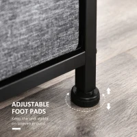 HOMCOM 8-Bin Dresser Storage Tower Cabinet Organizer Unit, Easy Pull Fabric Bins with Metal Frame for Living Room(m-7)