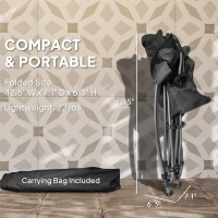 Outsunny Folding Rocking Camping Chairs, Portable Chairs with Headrest, Cooler Bag, Cup Holder, Carry Bag, 2 Pack, Black(m-8)