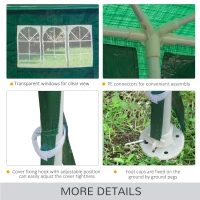 Outsunny 10' x 29' Canopy Tent, Party Tent with Sidewalls and Large Transparent Windows for Garden, Backyard, Outdoor, Green(m-4)
