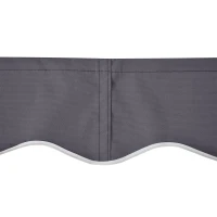 Outsunny 11' x 10' Retractable Awning Fabric Replacement Outdoor Sunshade Canopy Awning Cover, UV Protection, Grey(m-9)