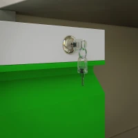 Vinsetto 3 Drawer Filing Cabinet, Lockable Office Storage Cabinet on Wheels for Legal, Letter, A4 Files, Green(m-10)