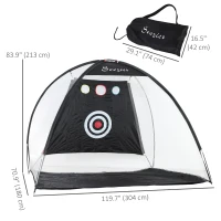 Soozier Golf Net, 10 x 6ft Golf Practice Net for Backyard Driving, Multi-Target Golf Hitting Net, Indoor, Outdoor(m-3)