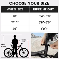 26" Mountain Bike with 21-Speed High-Carbon Steel Frame, Dual Disc Brakes, Adjustable Seatpost, 67" L x 26.5" W x 38.5" H, Black+Gray(m-8)