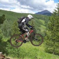 27.5" Mountain Bike with Dual Disc Brakes, Front Fork Suspension, 21-Speed Aluminum Trail Commuter, 68.5" L x 27.5" W x 40" H, Red(m-4)