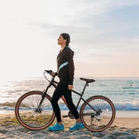 27.5" High Carbon Steel Mountain Bike with Dual Disc Brakes, Thumb Shifter, All-Terrain Tires, 21-Speed Trail Commuter for Adults, Black+Red(m-1)