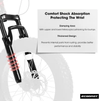 20" Kids' Fat Tire Mountain Bike with 7-Speed Drivetrain, and Dual Disc Brakes, for Ages 8-12, 63" L x 24.5" W x 35" H, Black+Red(m-10)