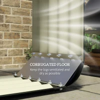 Outsunny Wood Shed Galvanized Steel Firewood Storage Rack with Rubberized Edge for Safety, 4.7' x 1.4' x 4.7'(m-5)