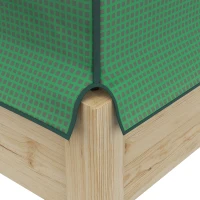 Outsunny Raised Planter Box with PE Greenhouse Cover and Bed Liner, Wooden Garden Bed for Vegetables, Flowers, Herbs(m-10)