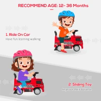 Qaba Mercedes-Benz Antos Licensed Kids Ride On Car, Foot to Floor Slider Baby Car with Steering Wheel, Horn, Headlight, Red(m-6)