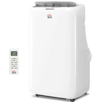 HOMCOM 14000 BTU Portable Air Conditioner, Inverter & Dual Hose AC Unit w/ Cool, Dehumidifier, Fan, for 700 Sq. ft, Window Kit(m-1)