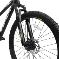 26" Mountain Bike with 21-Speed High-Carbon Steel Frame, Dual Disc Brakes, Adjustable Seatpost, 67" L x 26.5" W x 38.5" H, Black+Gray(m-9)