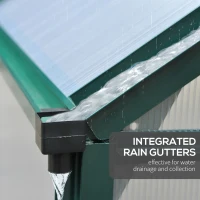 Outsunny 6.2' x 6.3' x 6.6' Clear Polycarbonate Greenhouse, Large Walk-In Green House Garden, Plants Grow, Galvanized Sheet  Frame w/ Slide Door(m-8)