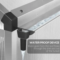 Outsunny 4' x 6.2' x 6.4' Walk-in Garden Greenhouse, Polycarbonate Panels Plants Flower Growth Shed, Cold Aluminum Frame Outdoor Portable Warm House(m-6)