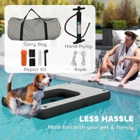 PawHut Inflatable Dog Boat Ramp Up to 286 lbs, for Boat, Dock, Lake, Non-Slip, Safe & Easy(m-8)