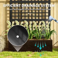 Outsunny Galvanized Raised Garden Bed Planter Box with Trellis for Climbing Plants, Vegetable, Vines, 43" x 16" x 70"(m-7)