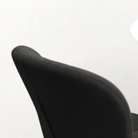 HOMCOM Dining Chairs Set of 2, Modern Accent Chair with Cushioned Backrest, Upholstery for Living Room, Black(m-10)