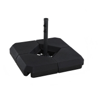 Outsunny Umbrella Stand for 2" Poles, Steel Base, Black