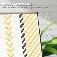 Outsunny Outdoor Wicker Chairs Set of 2 with 5-Position Adjustable Backrest, Armrest, Steel Frame, Orange(m-6)