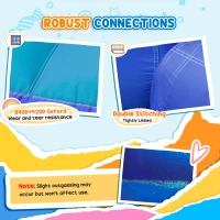 Qaba 5 in 1 Inflatable Bounce House, Water Slide with 550W Blower, Splash Pool, Trampoline, Climbing Wall, Cannon(m-5)