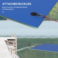 Soozier 9' x 6' Lily Pad Water Mat for 2 Adults, Floating Water Pad for Lake, Pool, Ocean, Beach, and Boating, Blue(m-7)