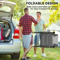 Outsunny 3-Piece Outdoor Foldable Rocking Chair Set, Light Grey(m-5)