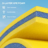 Soozier 9' x 6' Lily Pad Water Mat for 2 Adults, Floating Water Pad for Lake, Pool, Ocean, Beach, and Boating, Yellow(m-5)