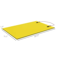 Soozier 9' x 6' Lily Pad Water Mat for 2 Adults, Floating Water Pad for Lake, Pool, Ocean, Beach, and Boating, Yellow(m-3)