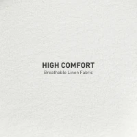 HOMCOM Round Ottoman Stool with Storage, Linen Upholstered Foot Stool with Padded Seat, Hidden Space and Wood Legs, White(m-5)