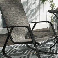 Outsunny Set of 2 Patio Rocking Chairs, Outdoor Rocking Chairs with High Backrest, Armrests for Backyard, Garden, Light Brown(m-10)