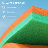 Soozier 9' x 6' Lily Pad Water Mat for 2 Adults, Floating Water Pad for Lake, Pool, Ocean, Beach, and Boating, Orange(m-5)