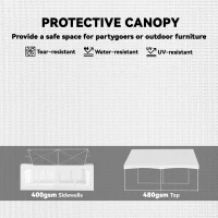 Outsunny 20' x 20' Heavy Duty Party Tent, Galvanized Outdoor Canopy Event Tent with Removable Window Sidewalls and Carry Bags(m-5)
