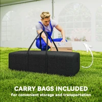 Outsunny 20' x 20' Heavy Duty Party Tent, Galvanized Outdoor Canopy Event Tent with Removable Window Sidewalls and Carry Bags(m-6)