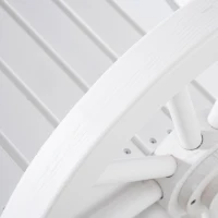 Outsunny Rustic Wood Adirondack Rocking Patio Chair w/ Slatted Design, Wheel Armrests(m-10)