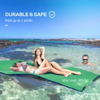 Soozier 9' x 6' Lily Pad Water Mat for 2 Adults, Floating Water Pad for Lake, Pool, Ocean, Beach, and Boating, Green(m-4)