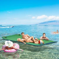 Soozier 9' x 6' Lily Pad Water Mat for 2 Adults, Floating Water Pad for Lake, Pool, Ocean, Beach, and Boating, Green(m-2)