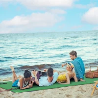 Soozier 9' x 6' Lily Pad Water Mat for 2 Adults, Floating Water Pad for Lake, Pool, Ocean, Beach, and Boating, Green(m-8)