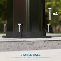 Outsunny 7.1FT Slolar Heated Outdoor Shower, 9.2 Gallon Outdoor Solar Shower for Backyard, Poolside, Beach, Spa(m-8)