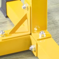 Soozier Bulgarian Split Squat Stand, 12-Level Adjustable Single Leg Squat Stand for Lower Body Strength Training, Yellow(m-7)