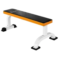 Soozier Multipurpose Workout Bench Flat Barbell Bench Weight Lifting Equipment Home Gym Utility Board(m-2)