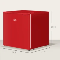 HOMCOM 1.1 Cu.Ft Countertop Mini Freezer, Compact Upright Freezer with Removable Shelves, Red(m-3)