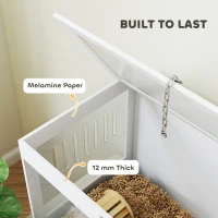 PawHut 31.5"L Hamster Cage with Openable Top, Hut, Seesaw, Ladder for Dwarf Hamster, Gerbil, White(m-7)