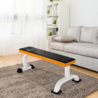 Soozier Multipurpose Workout Bench Flat Barbell Bench Weight Lifting Equipment Home Gym Utility Board(m-1)