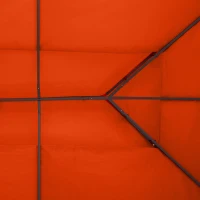 Outsunny 13' x 10' Gazebo Replacement Canopy 2 Tier Top UV Cover Pavilion Garden Patio Outdoor, Rust Red (TOP ONLY)(m-9)