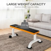 Soozier Multipurpose Workout Bench Flat Barbell Bench Weight Lifting Equipment Home Gym Utility Board(m-6)